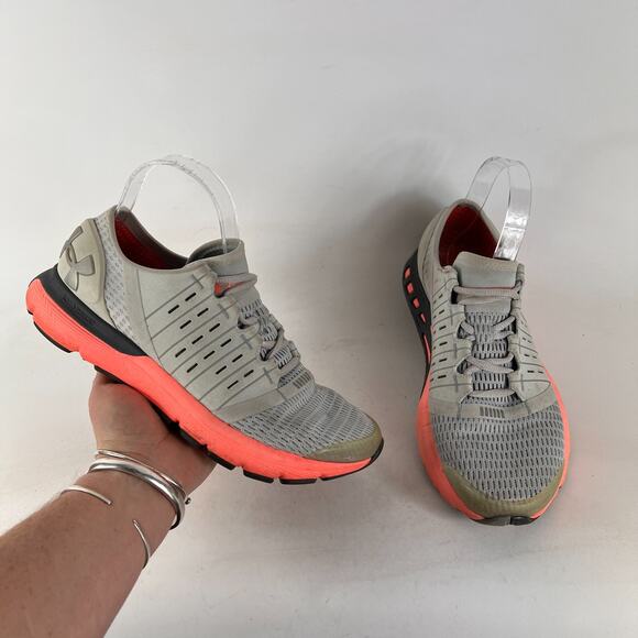 Under Armour Speedfoam Europa women's size 8.5 grey pink athletic sneakers - Picture 1 of 13